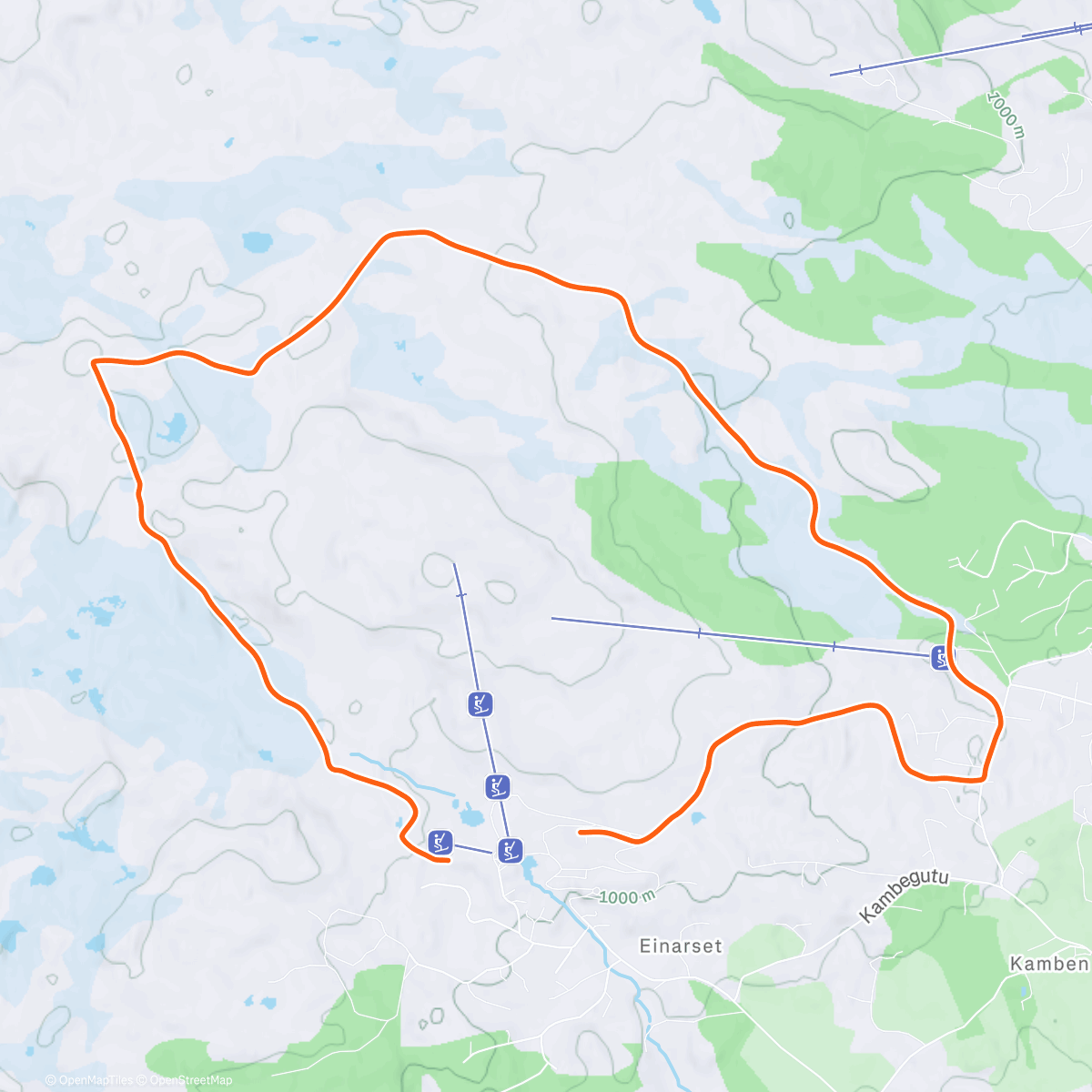 Map of the activity, Prøvetur skate 👎