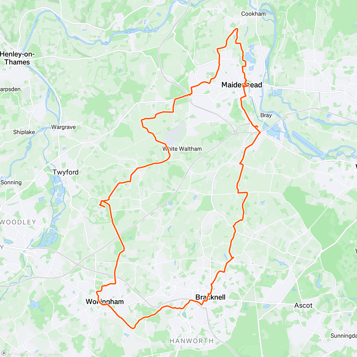 Map of the activity, Wokingham without?