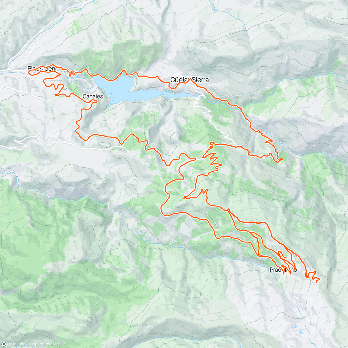 Map of the activity, Sierra Nevada I
