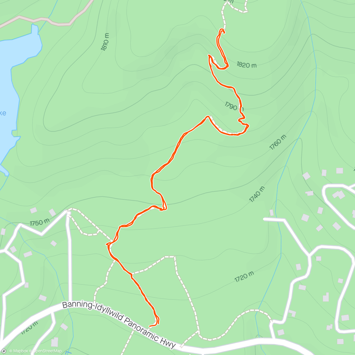 Map of the activity, Deer trail. Rattlesnake sign 1, Suzanne 0.