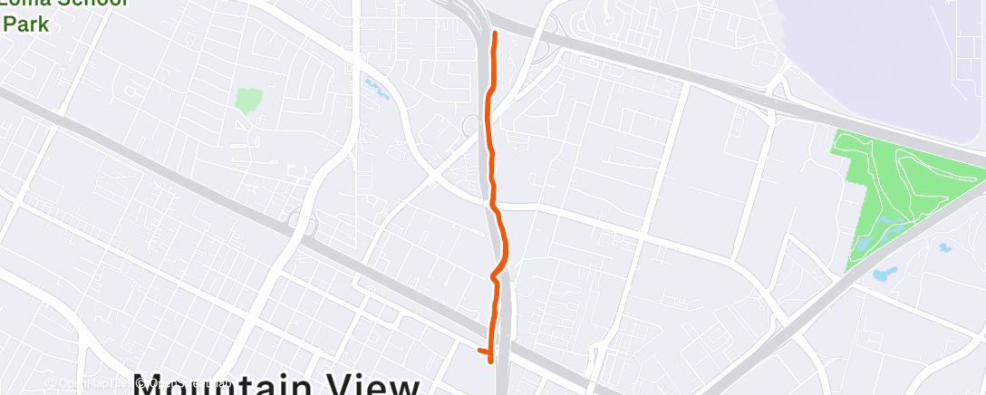 Map of the activity, Afternoon Run