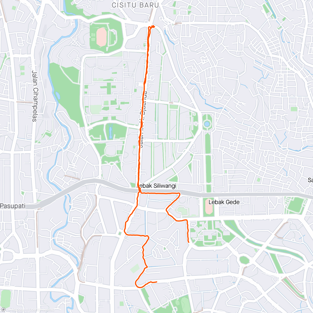 Map of the activity, Morning Walk