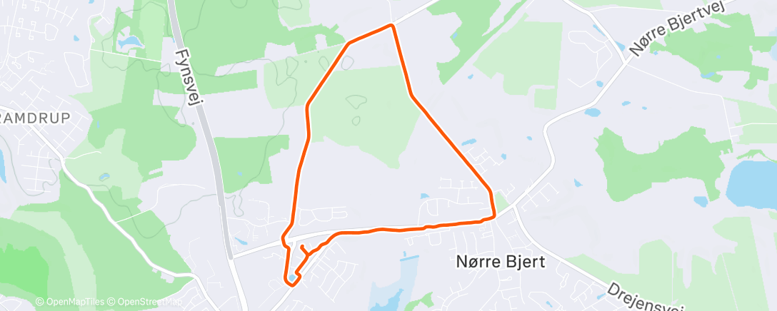 Map of the activity, Morning Run