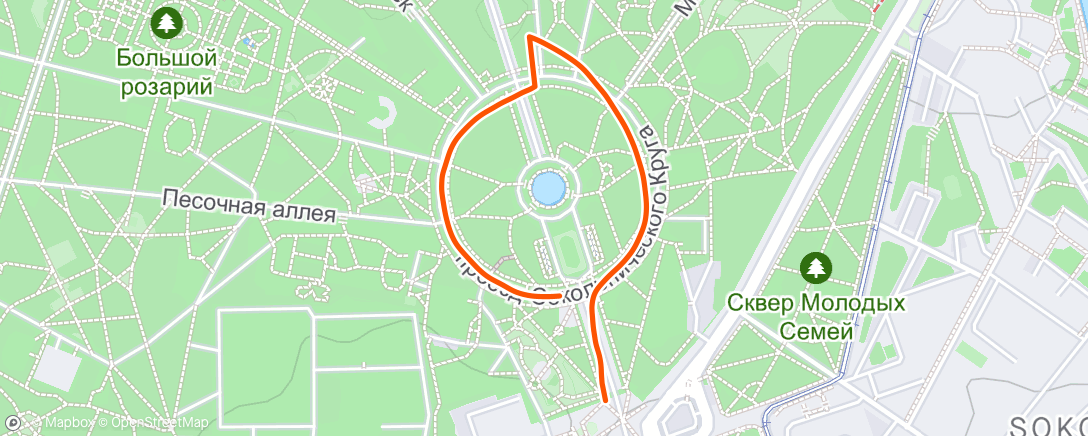 Map of the activity, Morning Run