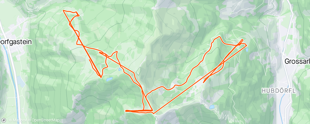Map of the activity, Skiabfahrt am Morgen