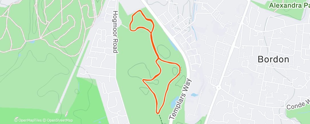 Map of the activity, Morning Run