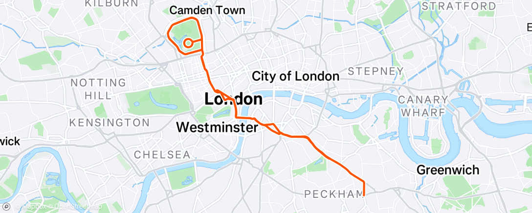 Map of the activity, Betwixtmas Laps