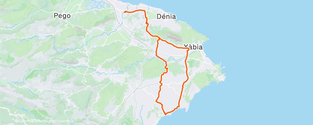 Map of the activity, Sortie vélo le midi