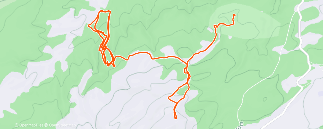 Map of the activity, Bicicleta de montaña por la tarde