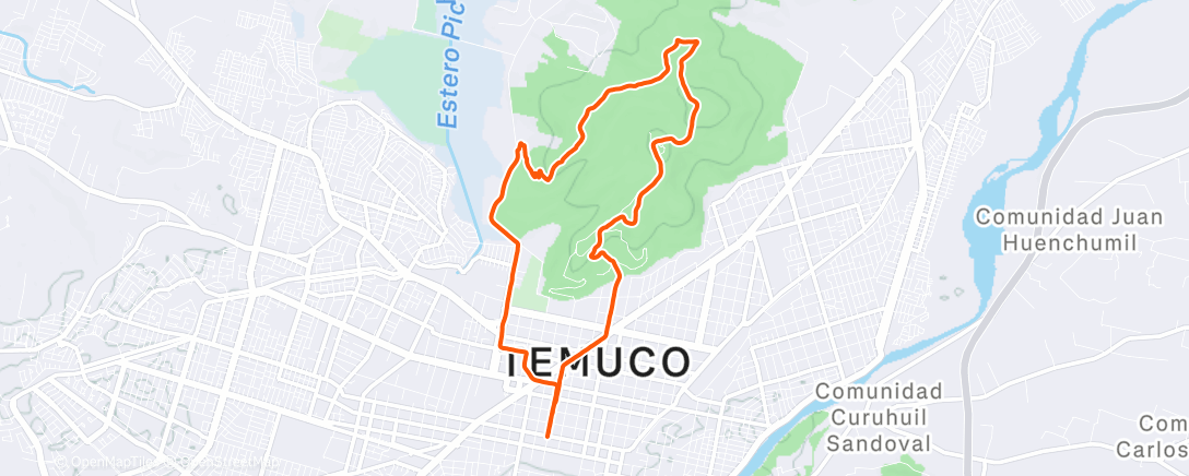Map of the activity, Evening Trail Run