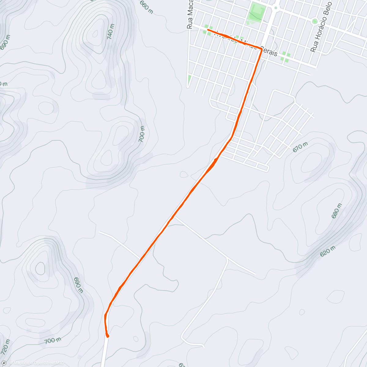 Map of the activity, Caminhada com ela