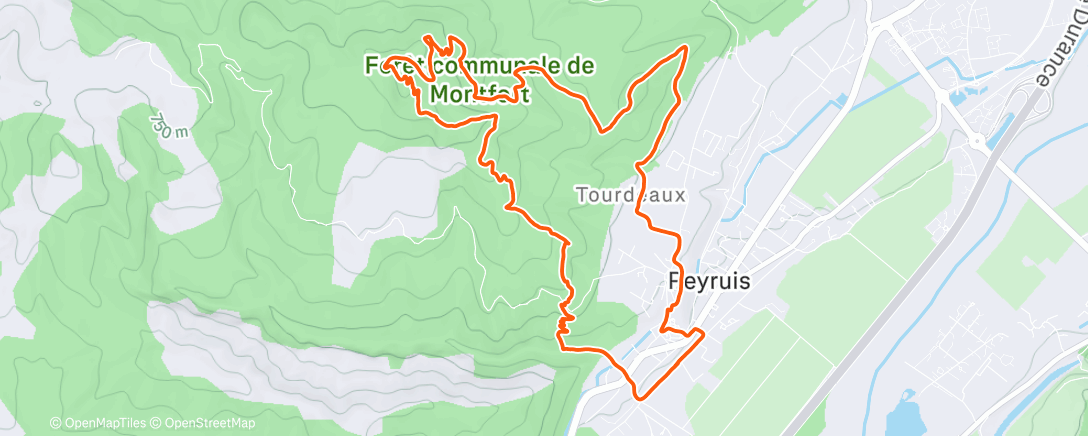 Карта физической активности (Peyruis - Tourdeaux)