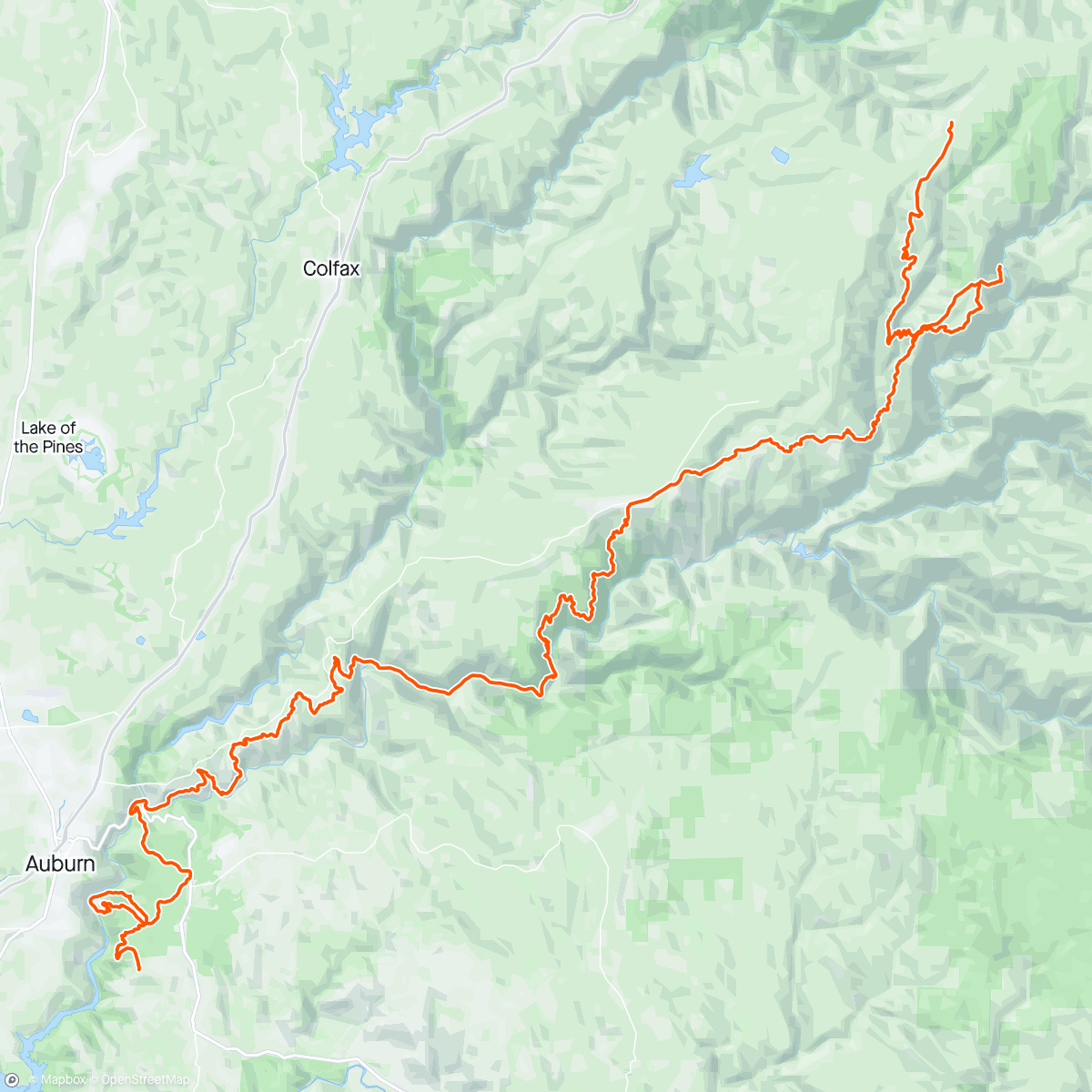Mappa dell'attività First 3/4 of Canyons 100-mile.