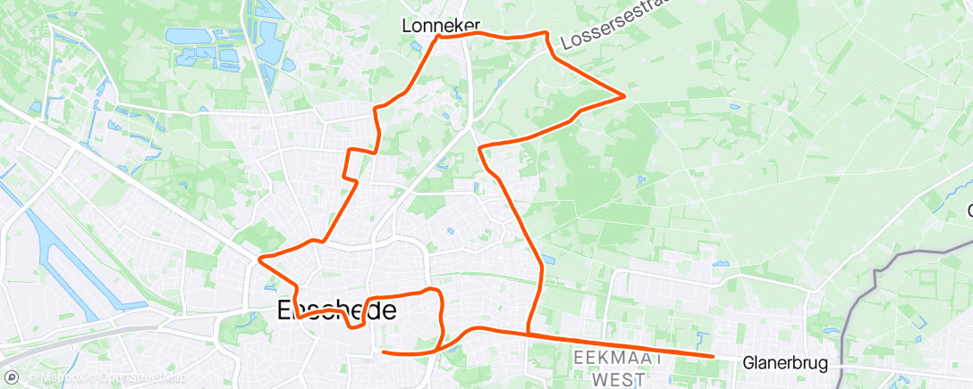 Map of the activity, Halve marathon van Enschede