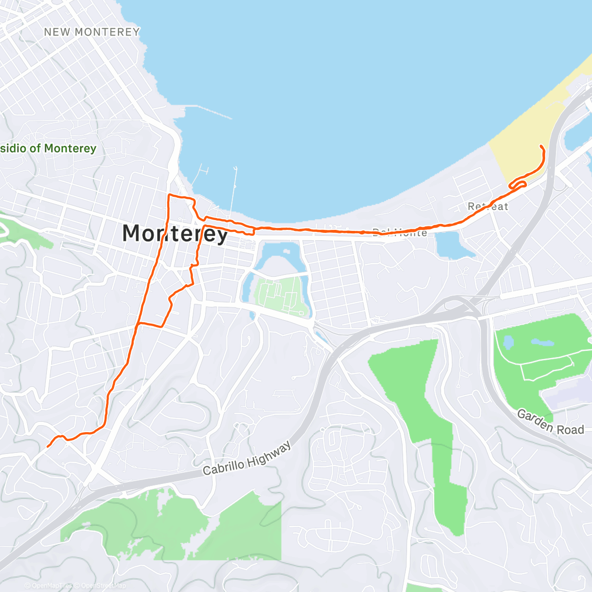 Map of the activity, Old friends on a long walk