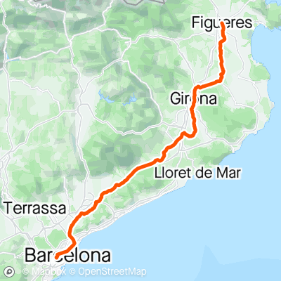 Figueres - Barcelona | 156.2 km Cycling Route on Strava