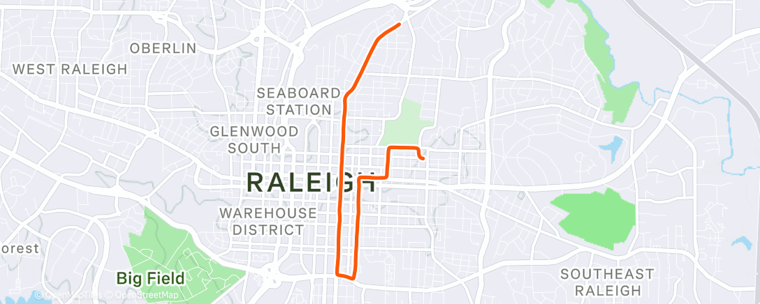 Map of the activity, Tap Yard Runs