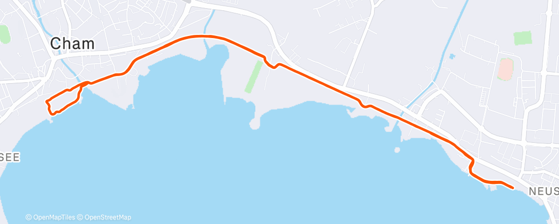 Map of the activity, Lauf am Morgen