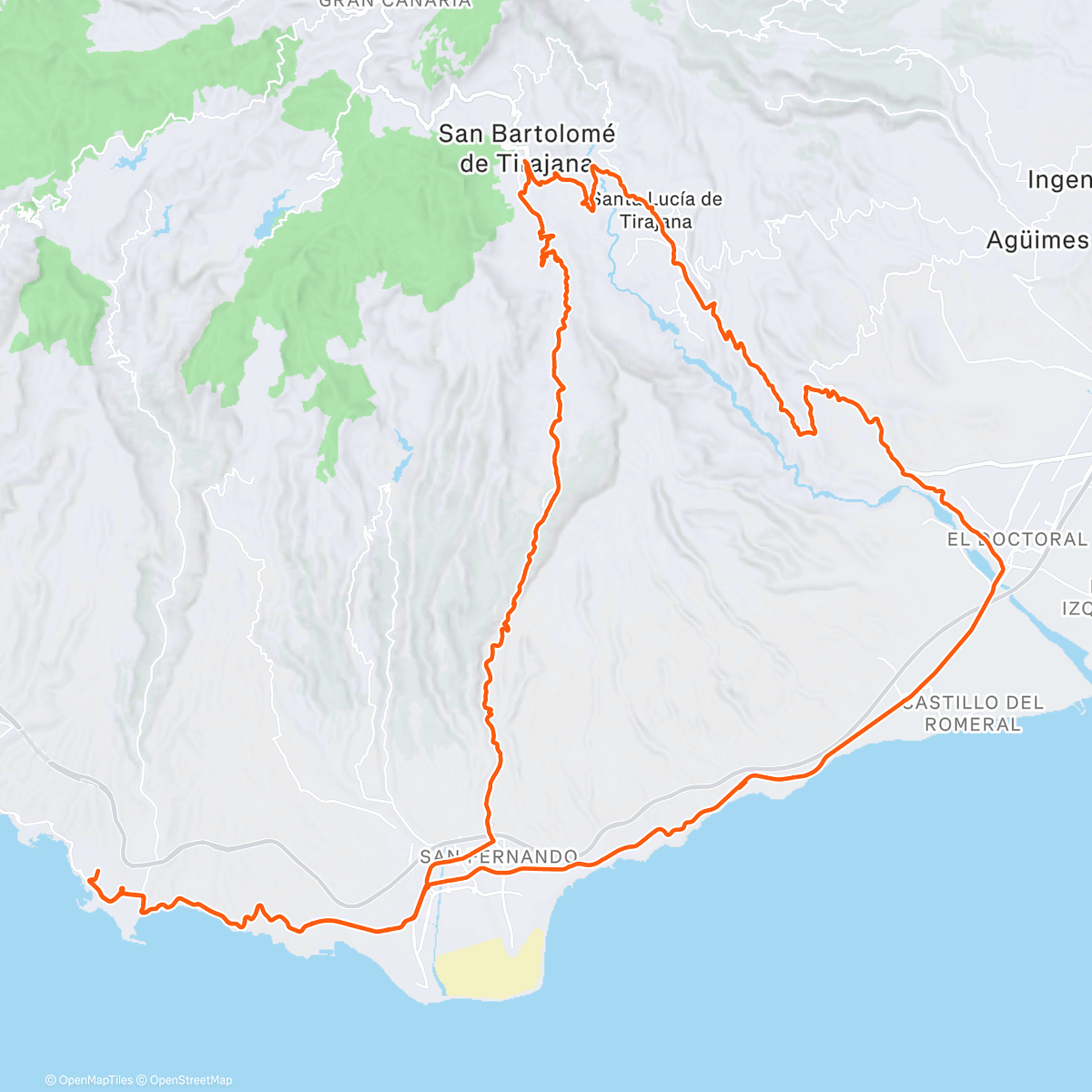 Map of the activity, December dream ride