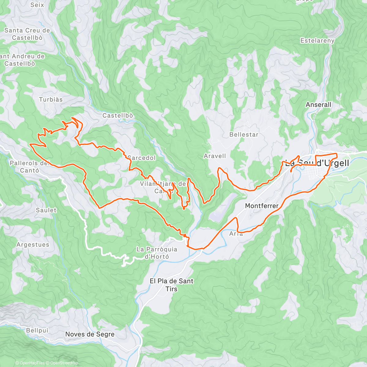 Map of the activity, Epic Vilamitjana DH