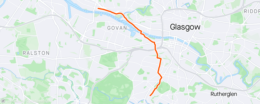 Map of the activity, Morning Run In Monday