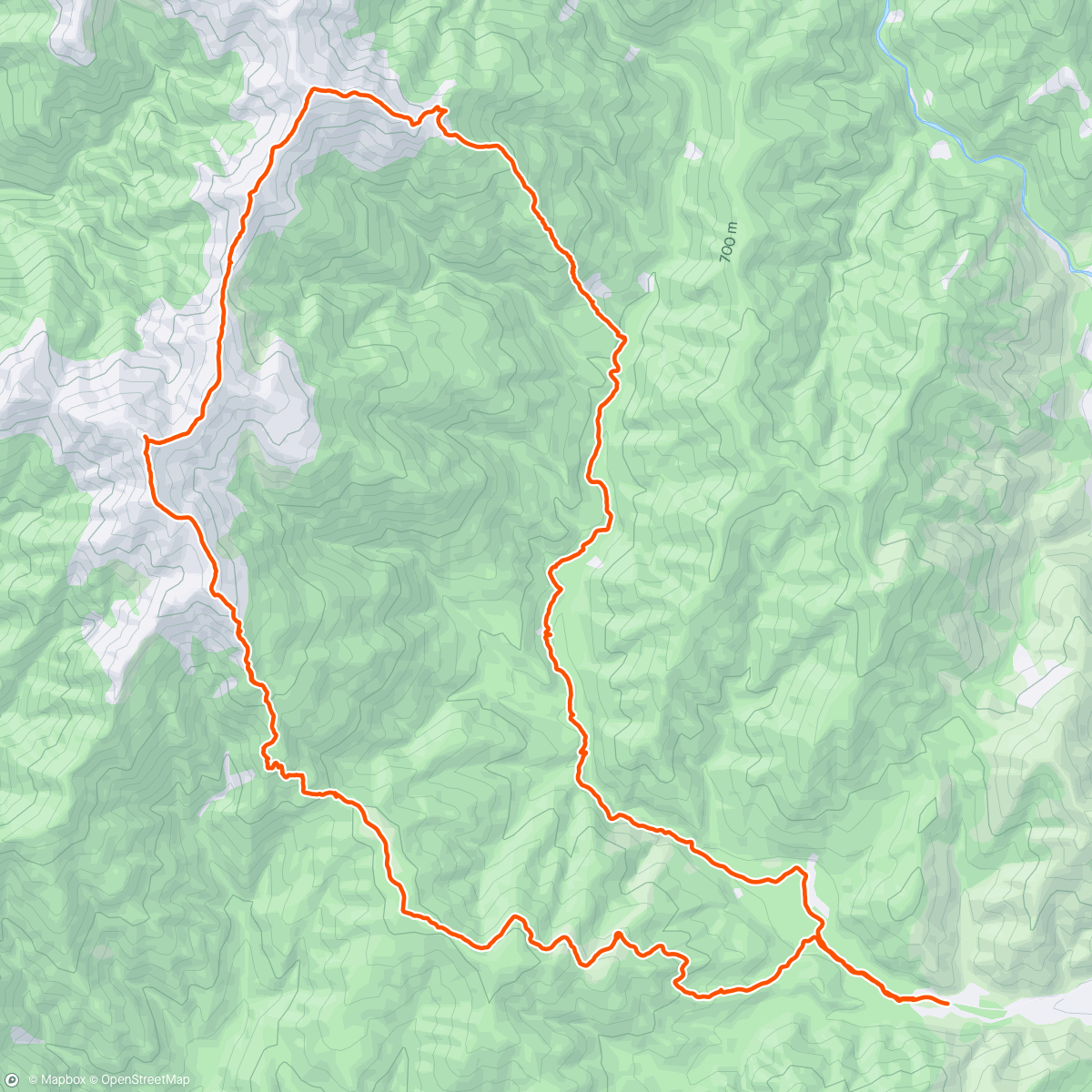 Map of the activity, Holdsworth, Powell, Jumbo and back