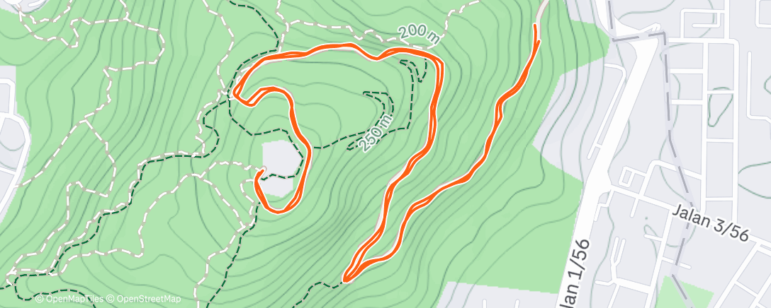 Map of the activity, Morning Run