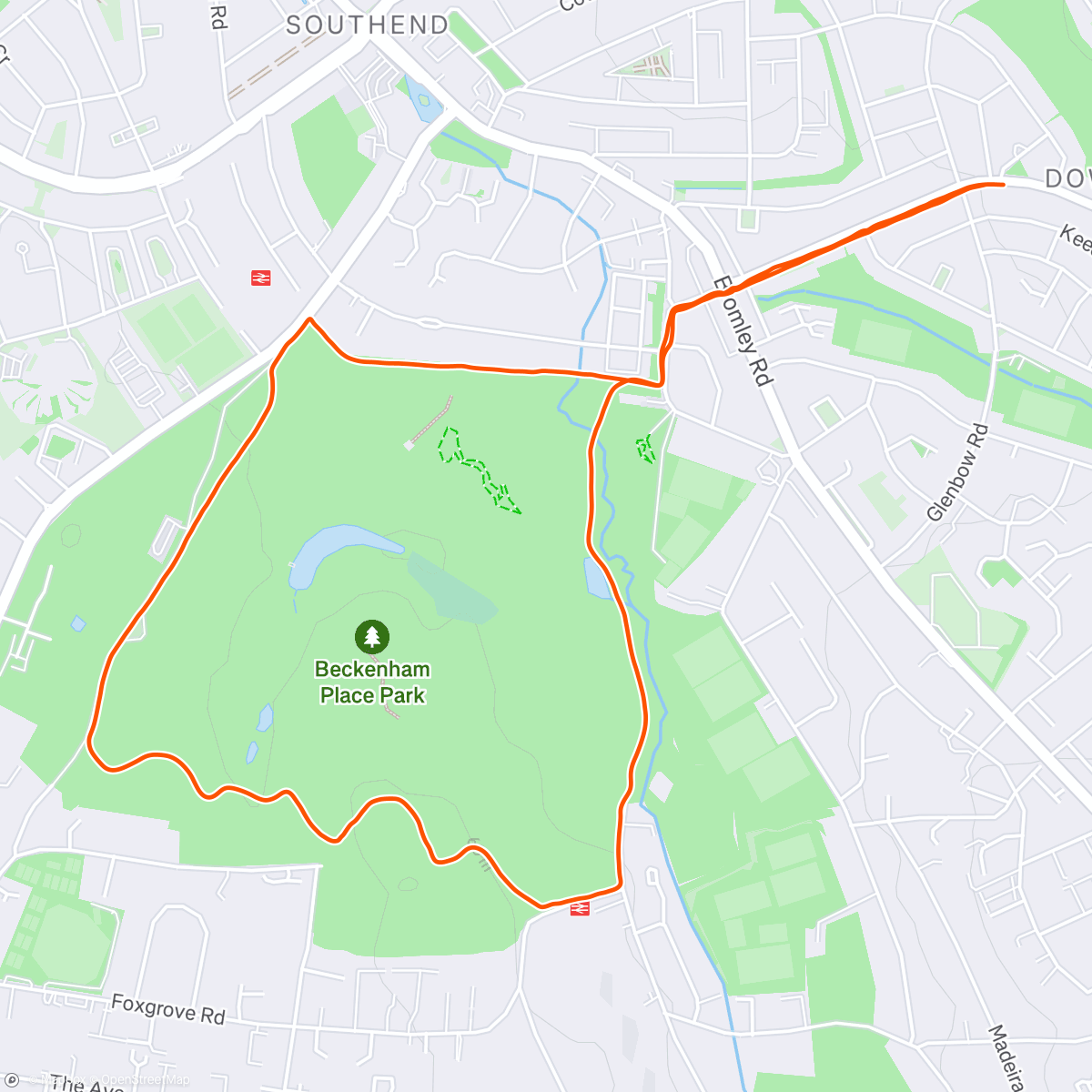 Map of the activity, Morning Trail Run