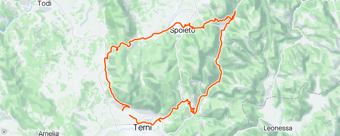 Map of the activity, 101/2024Strada:cesi,Fiorenzuola,spoleto,forca cerro,valnerina fino a Arrone,montefranco,somma,terni