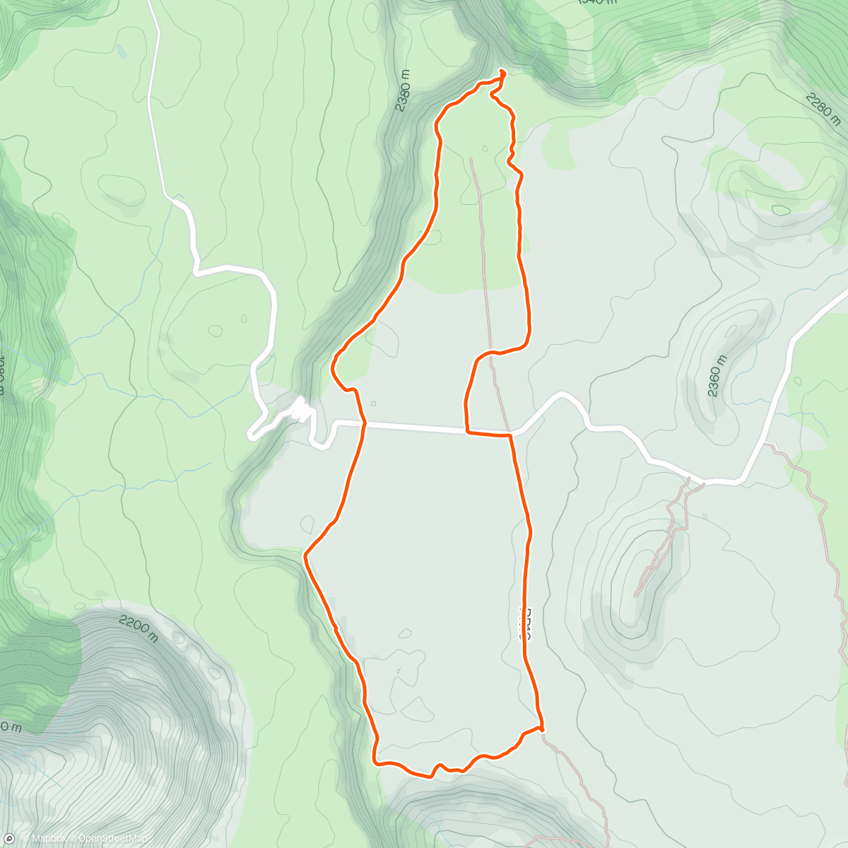 Map of the activity, Plaine des sables