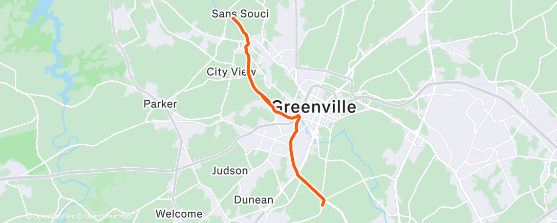 Map of the activity, Morning Run