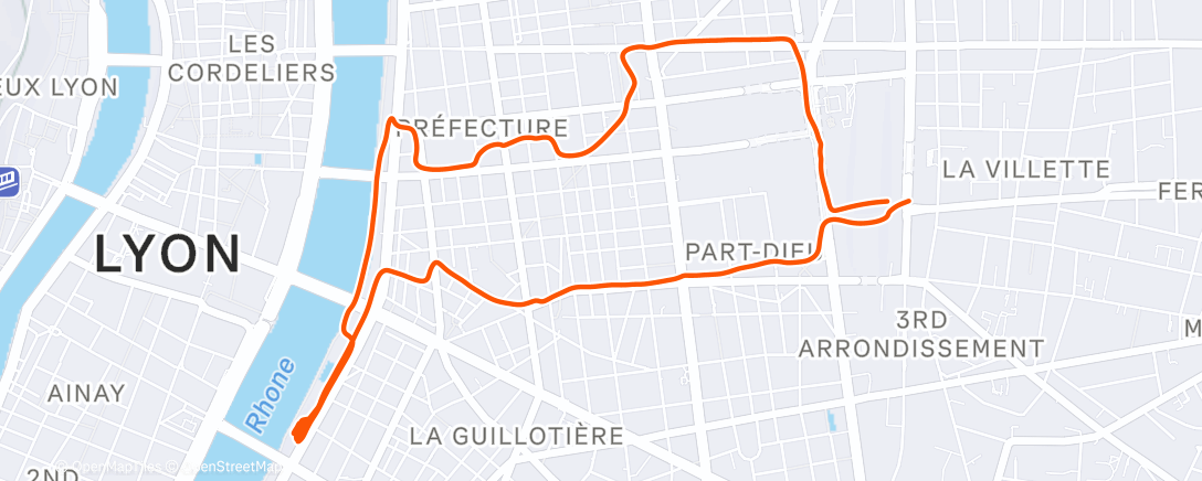 Map of the activity, SwimRun Lyon 🏊 🏃🏼 🦁