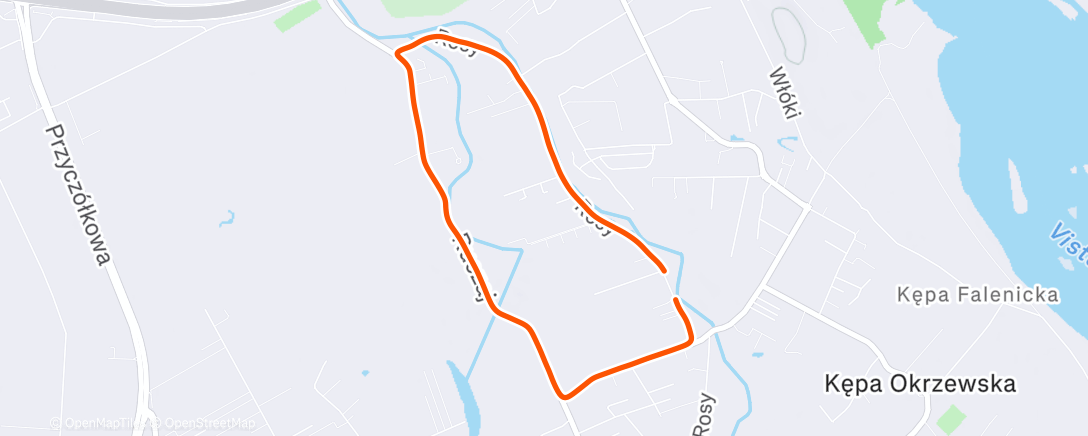 Map of the activity, Evening Run