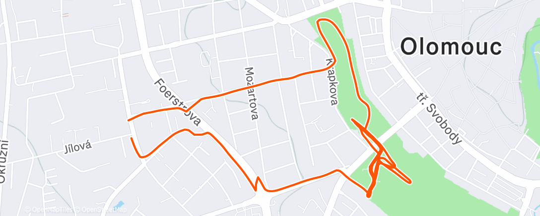 Map of the activity, Lunch Run