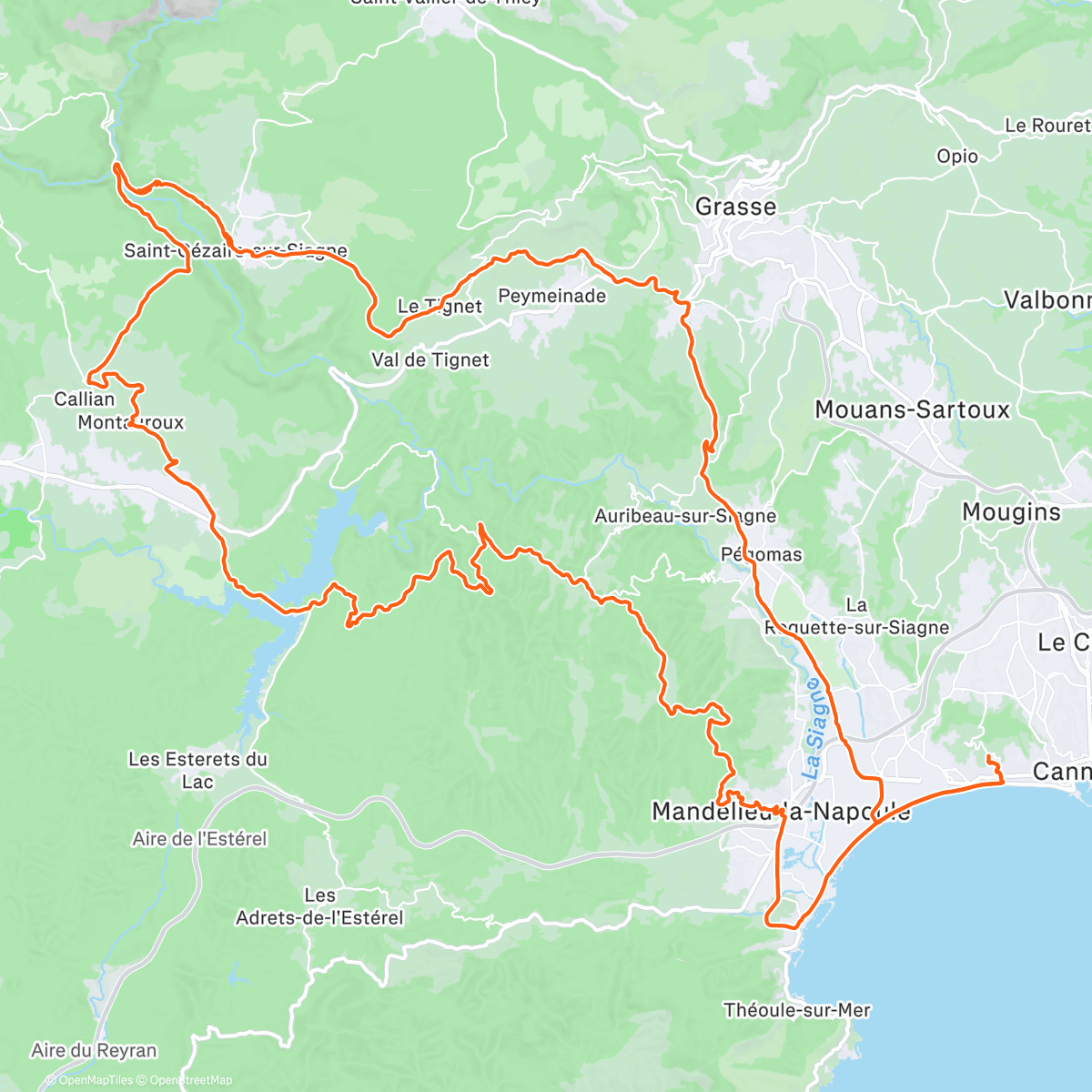 Mapa de la actividad (Sortie vélo le midi)
