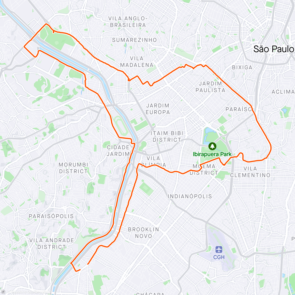 Map of the activity, Pedal de teste da panturrilha #BikeIsLife #a044/2024