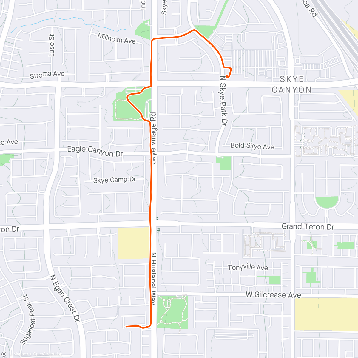 Map of the activity, Bike Ride to Fro Yo