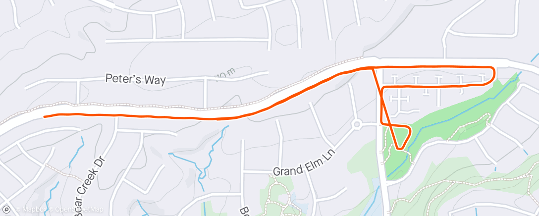 Map of the activity, Morning Run