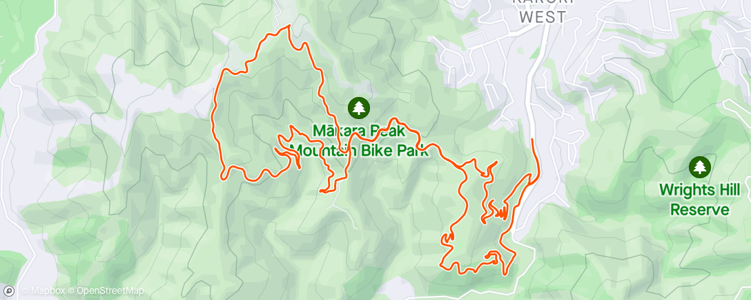 Map of the activity, Trail push + float