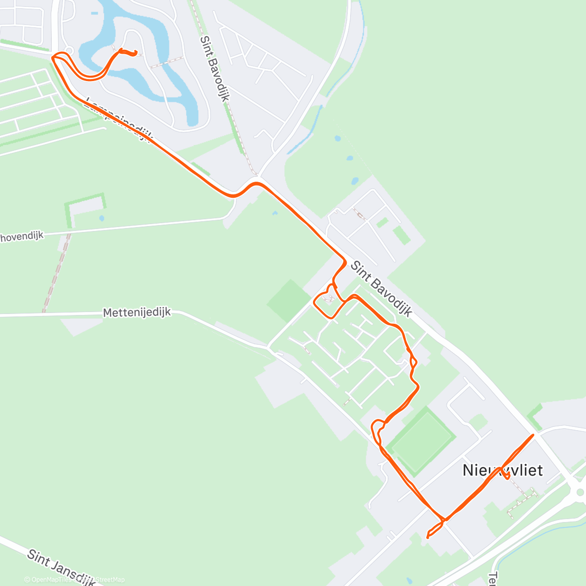 Карта физической активности (Winter Wonder Wandeling Nieuwvliet)