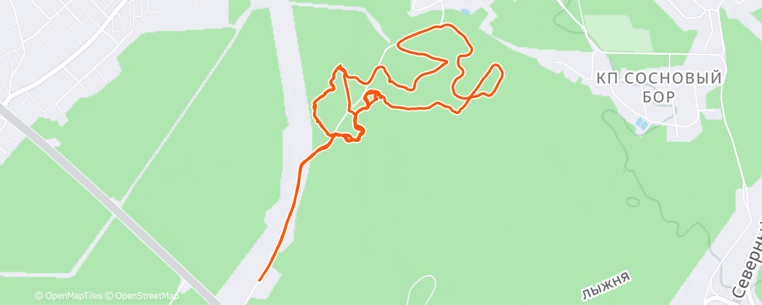 Map of the activity, Дневной забег