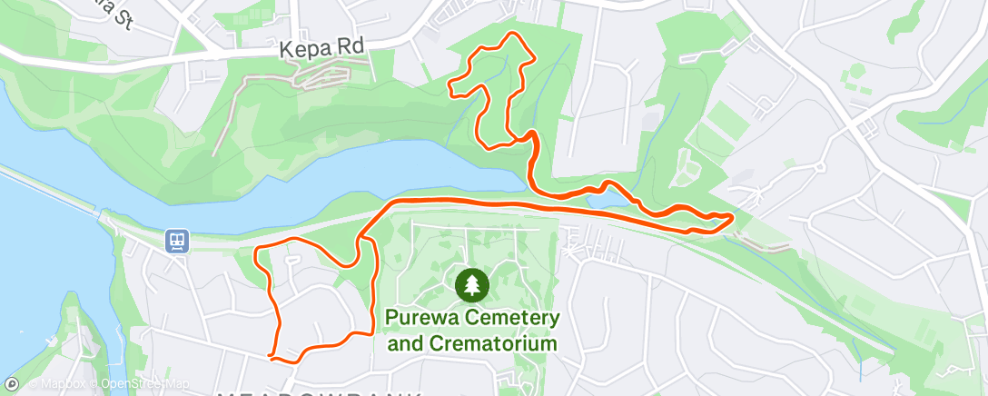 Map of the activity, Lunch Run
