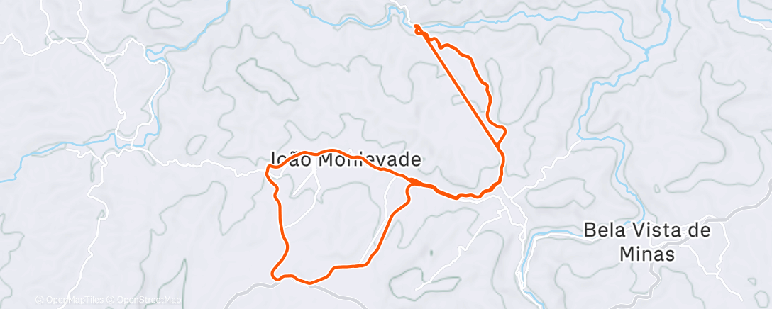 Map of the activity, Pedalada matinal