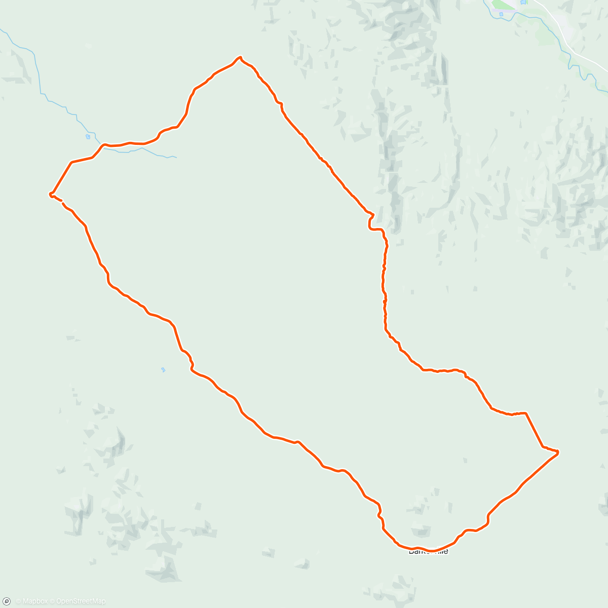 Map of the activity, Jenny’s long loop with J and B