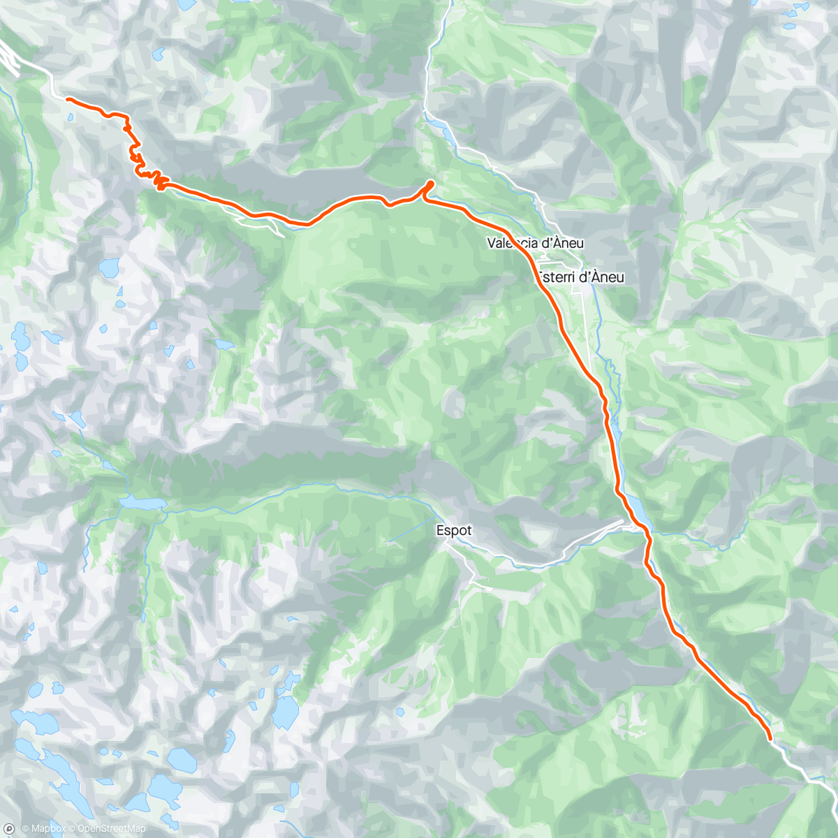 Mappa dell'attività Port de la Bonaigua Downhill