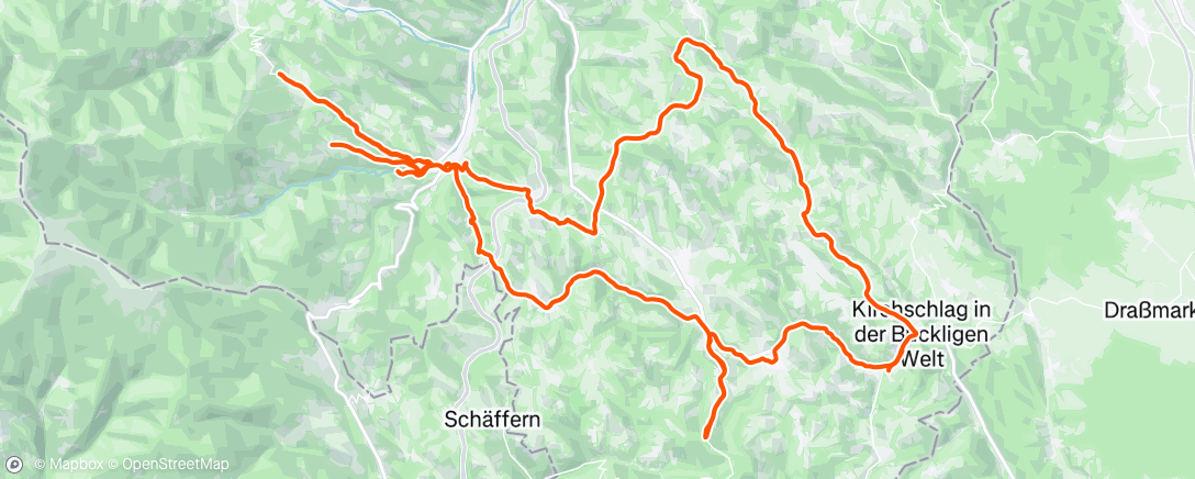 Map of the activity, MTB on Road