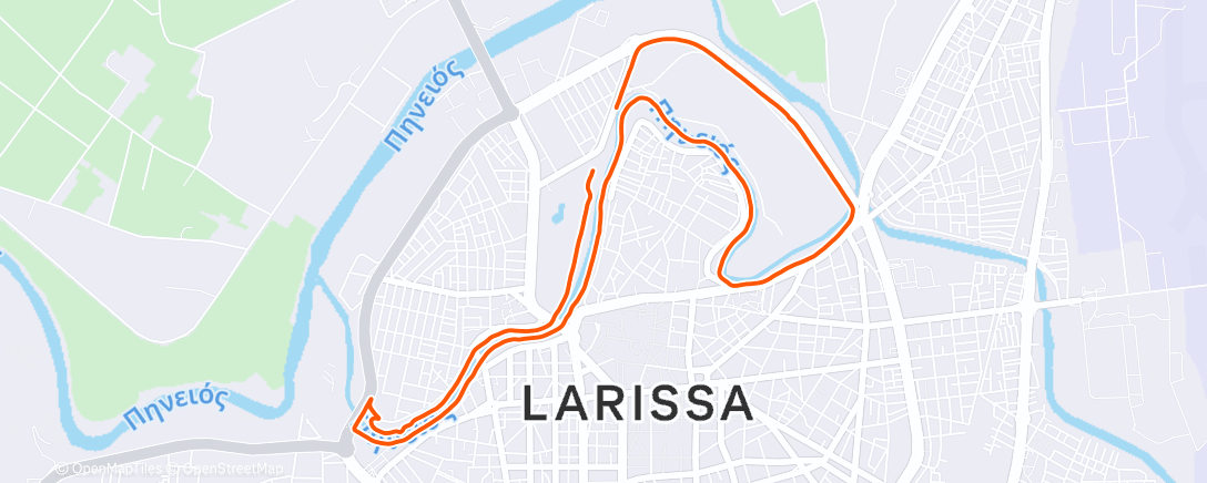 Map of the activity, Morning Run