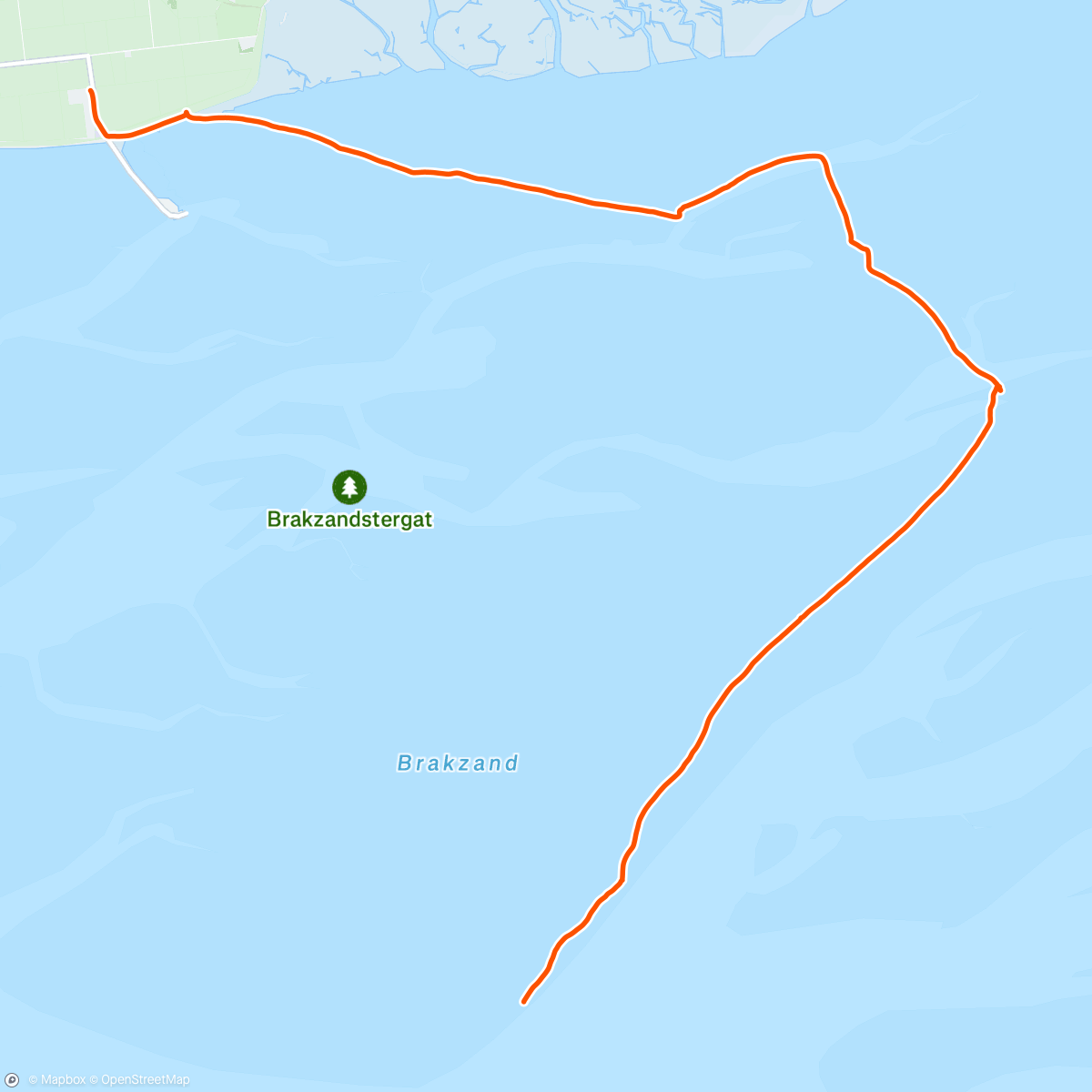 Map of the activity, Wadlopen
