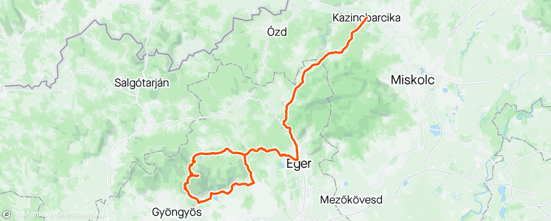 Map of the activity, Tour de Hongrie stage 3