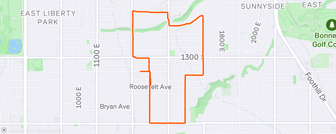Map of the activity, Morning Run